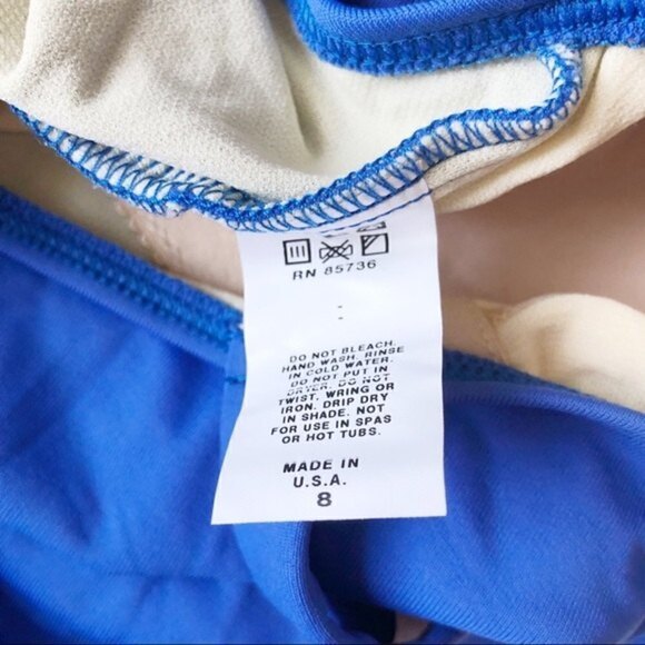 Liz Claiborne Y2K One Piece Swimsuit Blue Size 8 - Picture 7 of 8